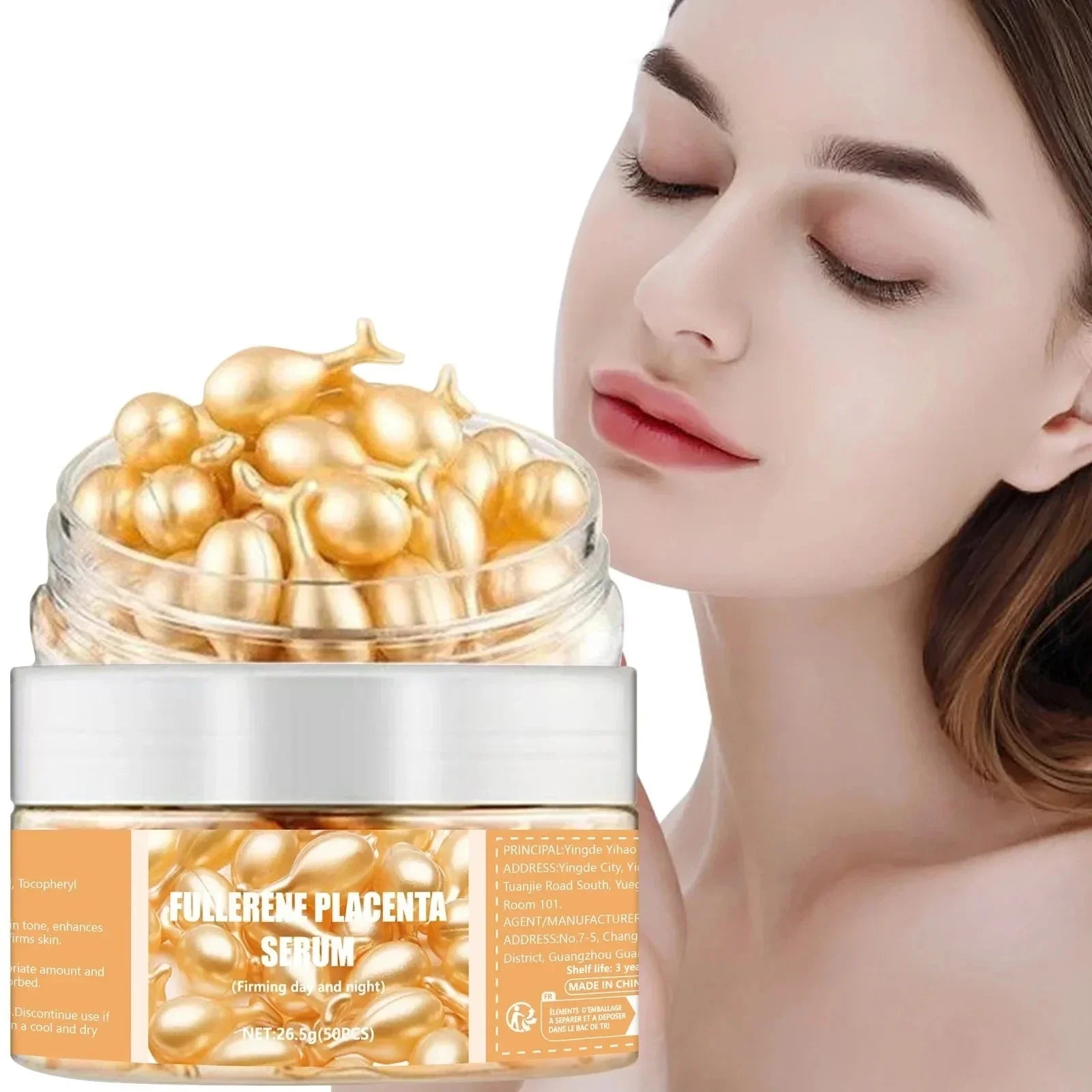 Collagen Face Serum Capsules With Hyaluronic Acid