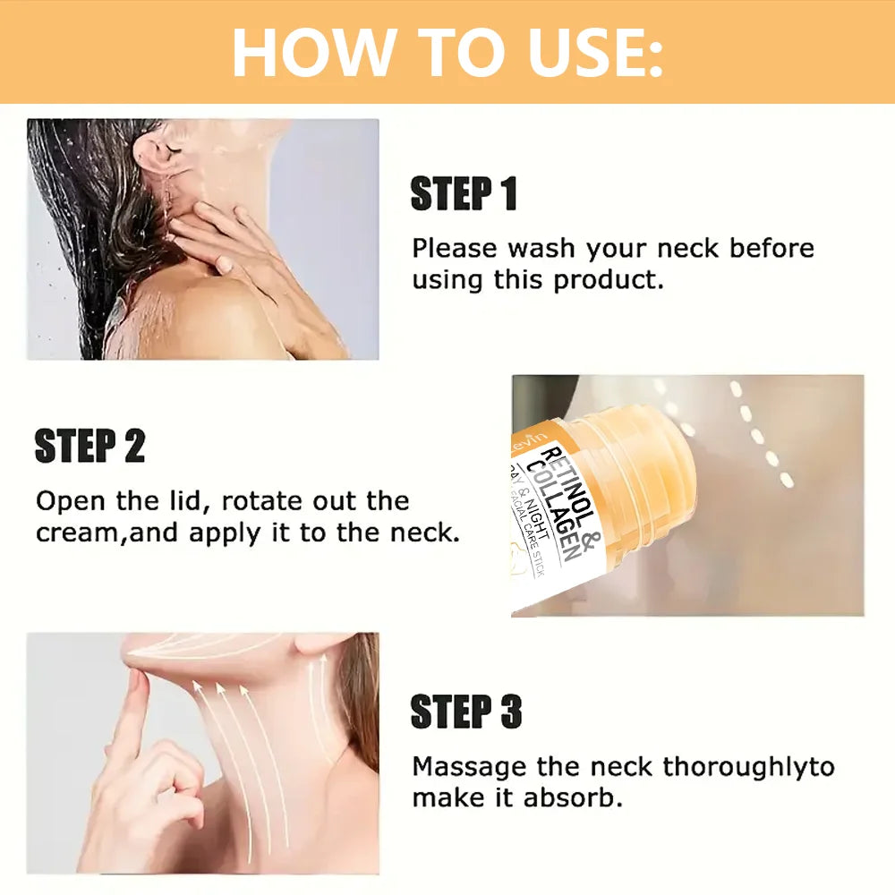 Retinol Collagen Neck Cream Stick – Hydrating Day & Night